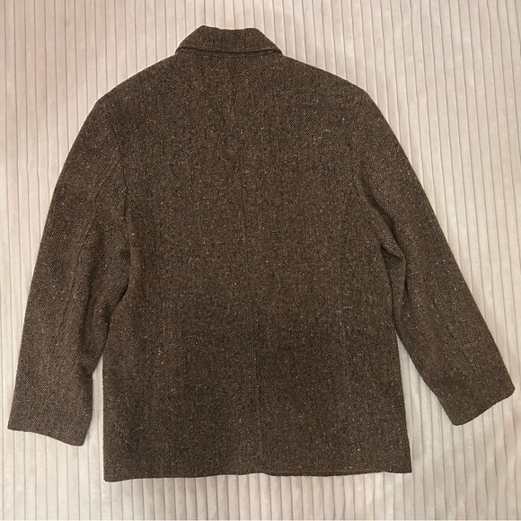 Vtg Liz Wear by Liz Claiborne Brown Tweed Jacket - Picture 4 of 9